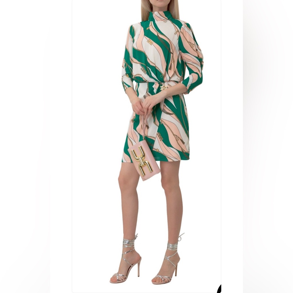 Elisabetti Frenchi M chic geometric  dress ptp 19” l 35.5”